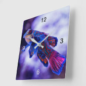 Mandarin Goby Fish Quadratische Wanduhr (Winkel)