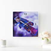 Mandarin Goby Fish Quadratische Wanduhr (Zuhause)