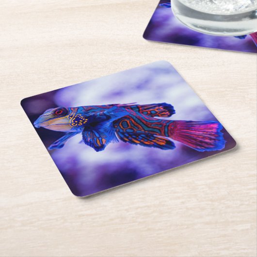 Mandarin Goby Fish Rechteckiger Pappuntersetzer (angewinkelt)