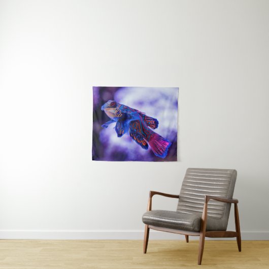 Mandarin Goby Fish Wandteppich (Beispiel (Horizontal))