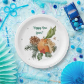 "Mandarin & Holiday Delights Watercolor" Pappteller (Party)