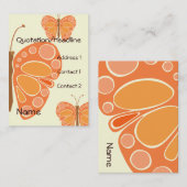 Mandarin Orange 60er Butterfly Visitenkarte (Vorne/Hinten)