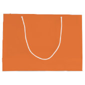 Mandarin Orange Geschenktasche mit Initial & Name Große Geschenktüte (Rückseite)