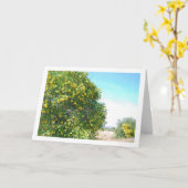 Mandarin Orange Tree Portrait Karte (Gelbe Blume)