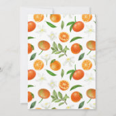 Mandarin Orange Watercolor Wedding Einladung (Rückseite)