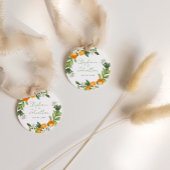 Mandarin Orange Watercolor Wedding Geschenkanhänger