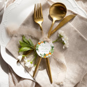 Mandarin Orange Watercolor Wedding Geschenkanhänger