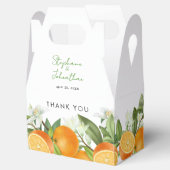 Mandarin Orange Watercolor Wedding Geschenkschachtel (Geöffnet)