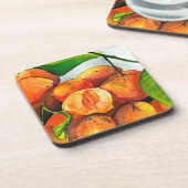 Mandarin-Orangenfrucht Getränkeuntersetzer (Linke Seite)