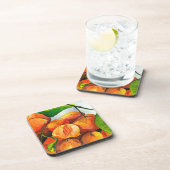 Mandarin-Orangenfrucht Getränkeuntersetzer (Rechte Seite)