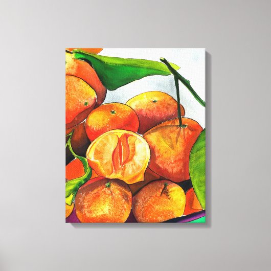 Mandarin-Orangenfrucht Leinwanddruck (Vorderseite)