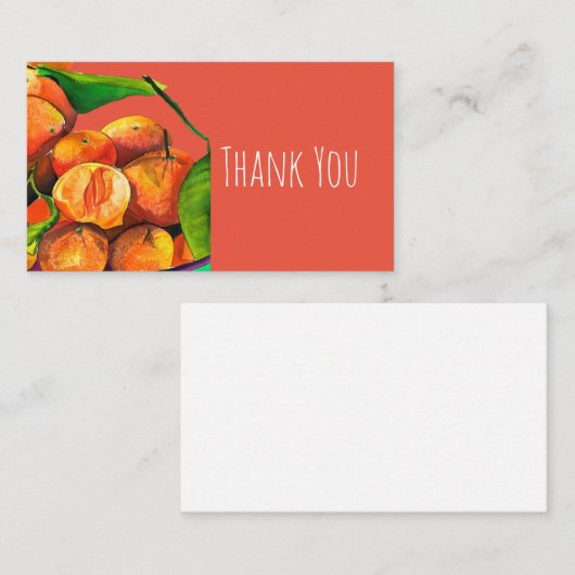 Mandarin-Orangenfrucht Mitteilungskarte (Vorne/Hinten)