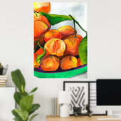 Mandarin-Orangenfrucht Poster (Heimbüro)
