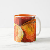 Mandarin-Orangenfrucht Zweifarbige Tasse (VorderseiteRechts)