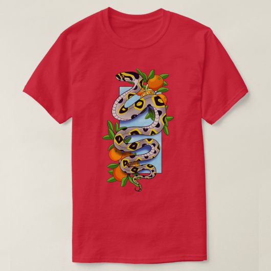 Mandarin-Schlange T-Shirt (Design vorne)