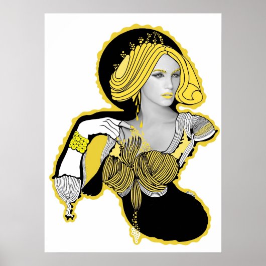 Mandarina Yellow Diva Poster (Vorne)