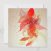 Mandarine Abstrakt Einladung (Rückseite)