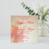 Mandarine Abstrakt Einladung (Stehend Vorderseite)