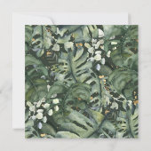 Mandarine Aquarellblumen Hochzeit speichern Sie da Save The Date (Rückseite)