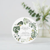 Mandarine Aquarellblumen Hochzeit speichern Sie da Save The Date (Stehend Vorderseite)