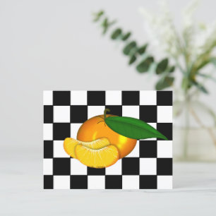 Mandarine auf Dame Postkarte