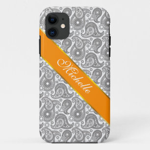 Mandarine Black Paisley Case-Mate iPhone Hülle