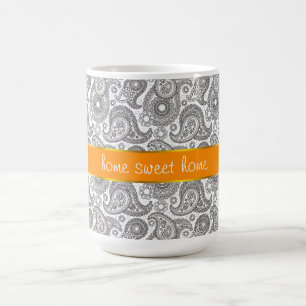 Mandarine Black Paisley Kaffeetasse