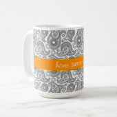 Mandarine Black Paisley Kaffeetasse (Vorderseite Links)