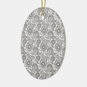 Mandarine Black Paisley Keramikornament (Links)