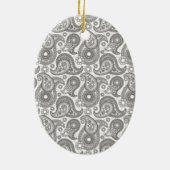 Mandarine Black Paisley Keramikornament (Hinten)