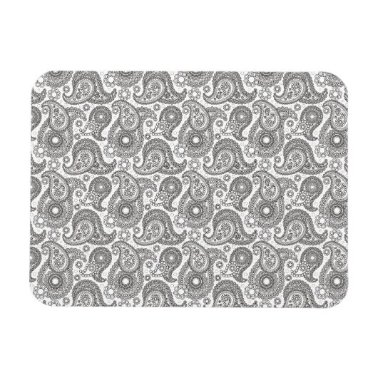 Mandarine Black Paisley Magnet (Horizontal)