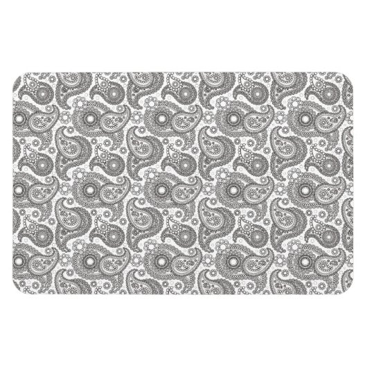 Mandarine Black Paisley Magnet (Horizontal)