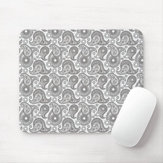 Mandarine Black Paisley Mousepad (Mit Mouse)