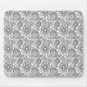Mandarine Black Paisley Mousepad
