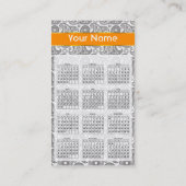 Mandarine Black Paisley Visitenkarte (Rückseite)