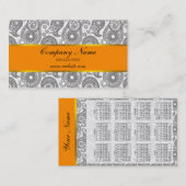 Mandarine Black Paisley Visitenkarte (Vorne/Hinten)