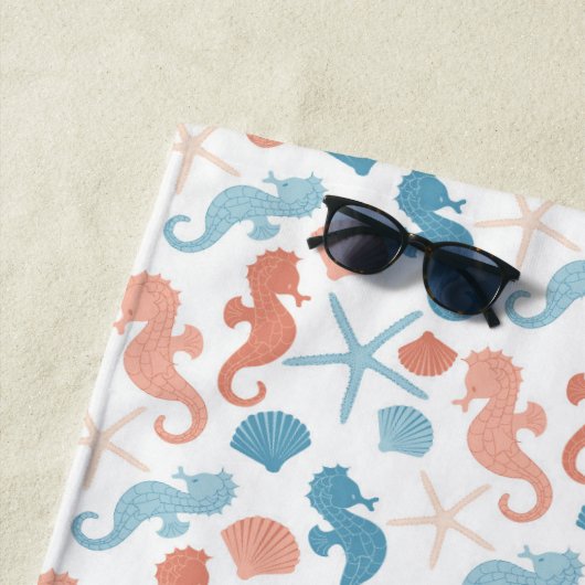 Mandarine Blue Nautic Monogram Strandtuch (Beispiel)