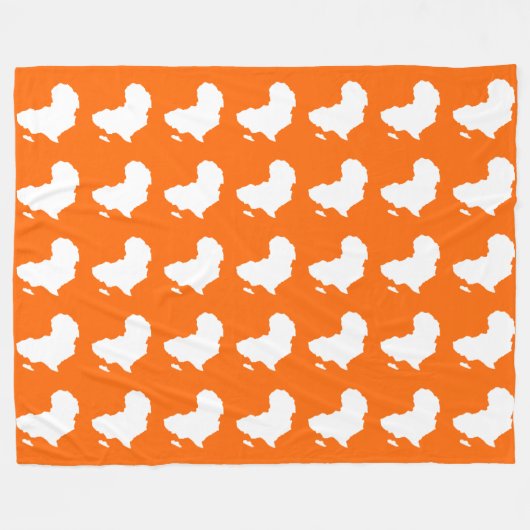 Mandarine Brown Audacious Africa Fleecedecke (Vorderseite (Horizontal))