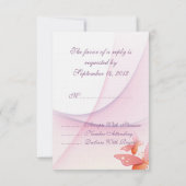 Mandarine Butterfly RSVP Karte (Rückseite)