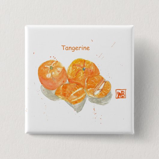 Mandarine Button (Vorderseite)