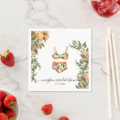 Mandarine Citrus | Brautparty Personalisiert Serviette (Beispiel)