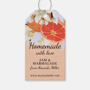 Mandarine Citrus Homemade Business Botanisch Geschenkanhänger