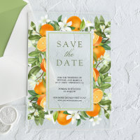 Mandarine Citrus Orange Hochzeit Speichern Sie das