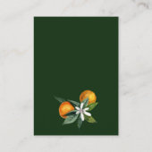 Mandarine Citrus WEDDING Details Unterkunft Begleitkarte (Rückseite)