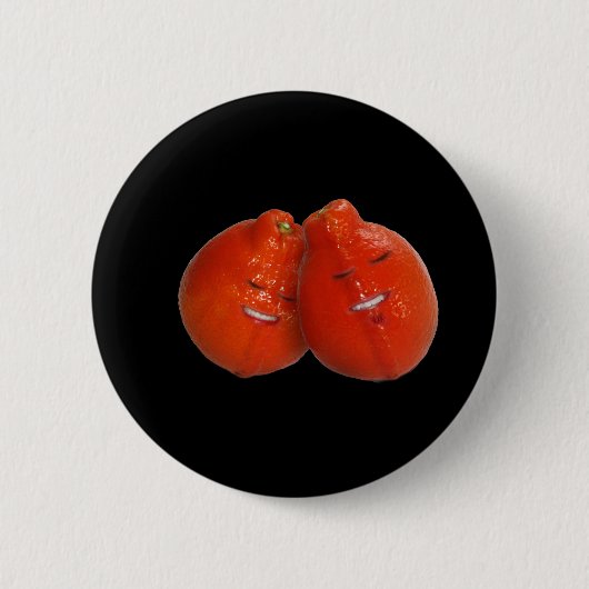 Mandarine Couple (Orange Sie auch in Liebe?) Button (Vorderseite)