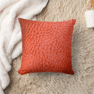 Mandarine Dartk Imitats Leather Kissen