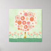 Mandarine Dream Tree Mixed Media Poster Print Art Leinwanddruck (Vorderseite)
