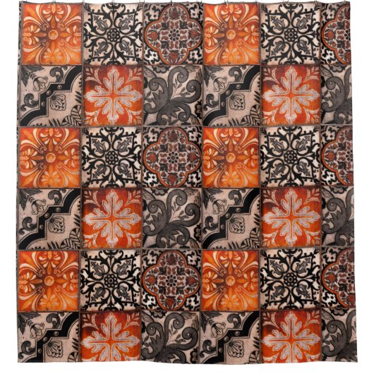 Mandarine Duschvorhang (Vorderseite)