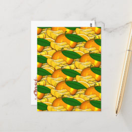 Mandarine eines Sommermusters Postkarte