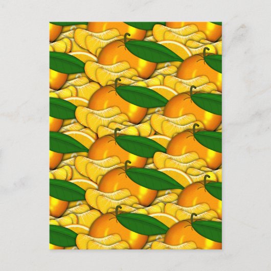 Mandarine eines Sommermusters Postkarte (Vorderseite)